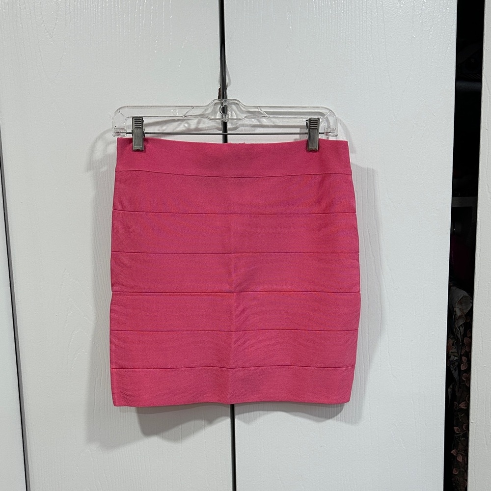 Bebe pink bandage skirt